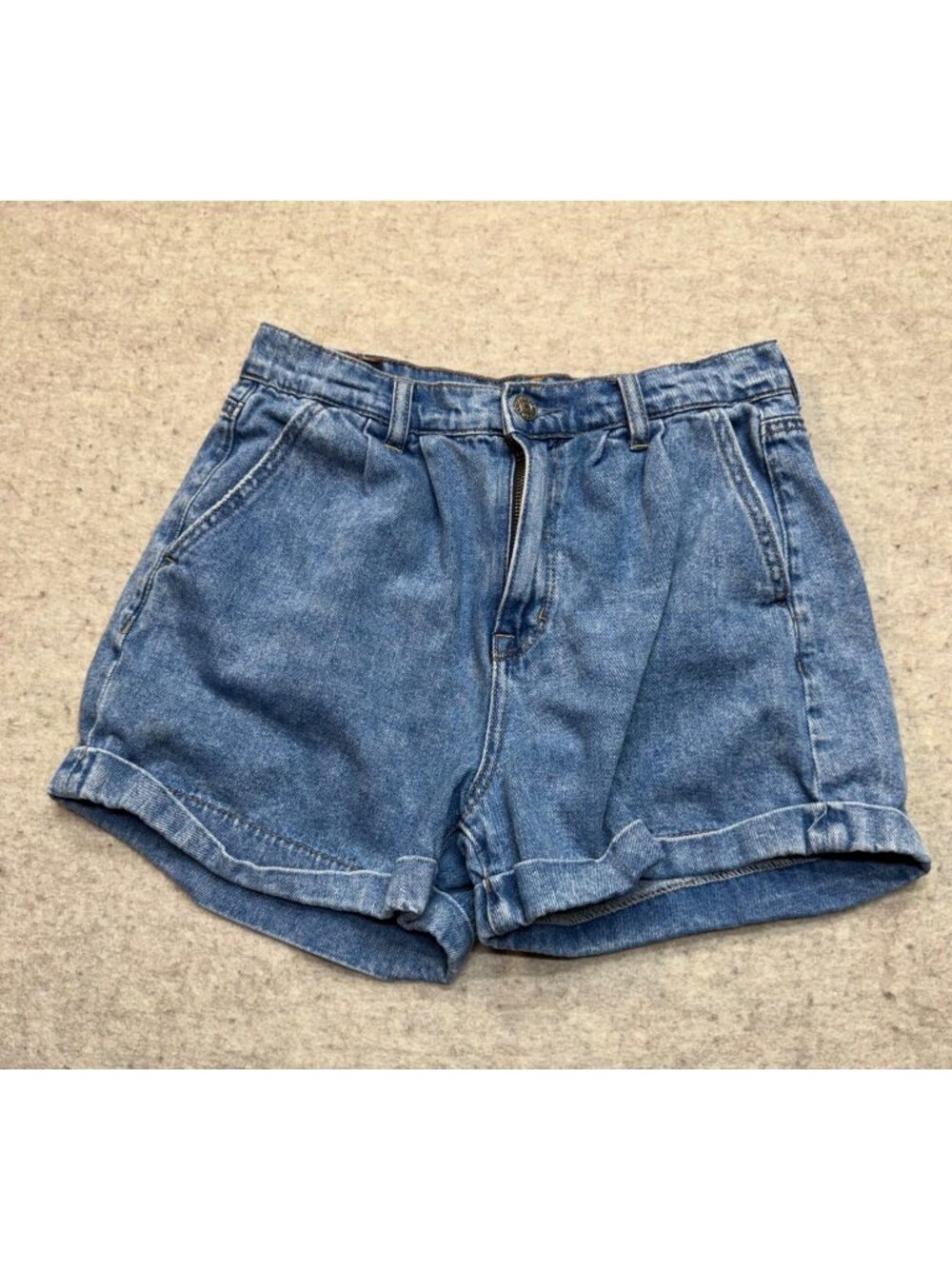 American Eagle Outfitters Denim Jean Mom Shorts Cuffed Hem Size 2